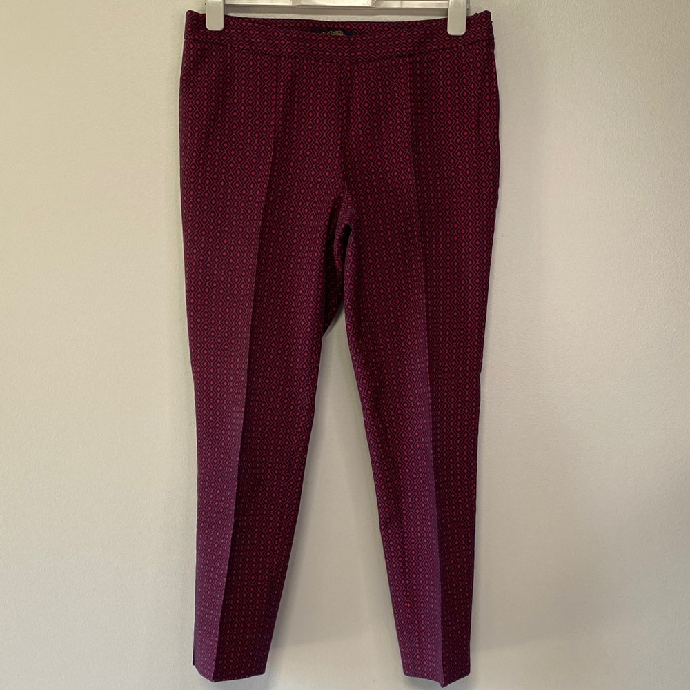 Brooks Brothers Women’s Natalie Fit Geometric Patterned Pants Size 10
